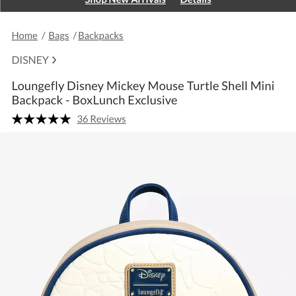Disney Mickey Mouse Turtle Shell Mini Backpack - Picture 3 of 7